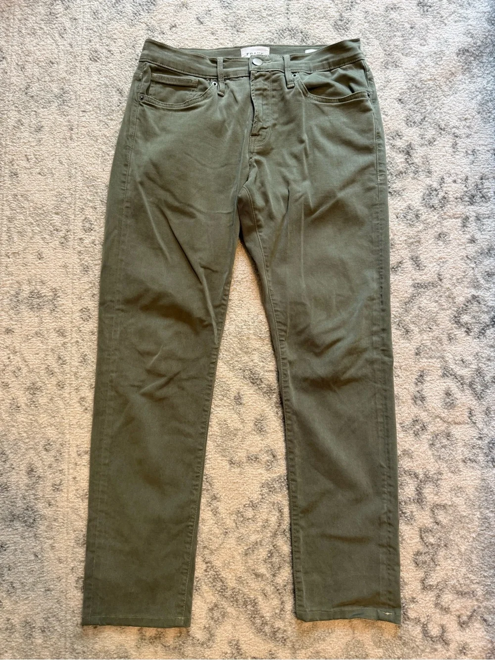 Frame Denim Slim Men’s Jeans in Washed Military